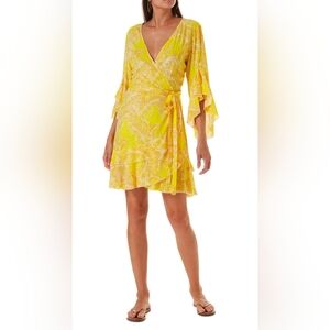 NWT Melissa Odabash Kirsty Short Wrap Dress LARGE w/ Bag
